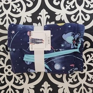 Stitch velour pajama pants with pockets